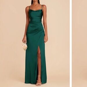 Birdy Grey Matte Emerald Satin Lydia Bridesmaid Dress (only worn once!)